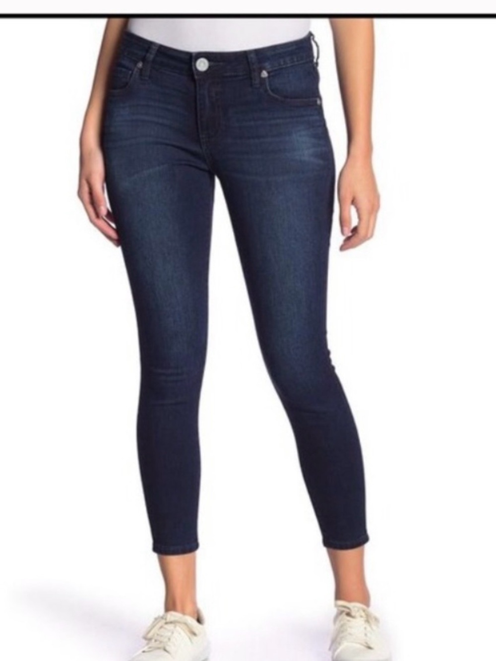 Kut from the Kloth Dark Indigo Cropped Skinny Jeans